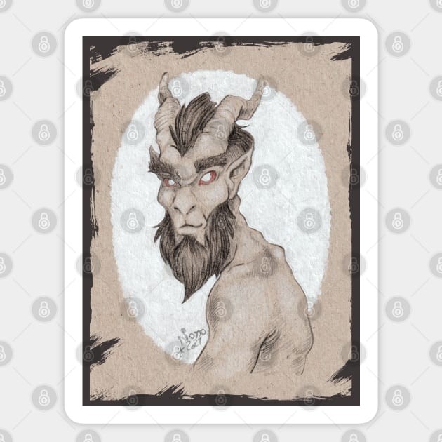 Satyr Magnet by Nora Back Art and Design